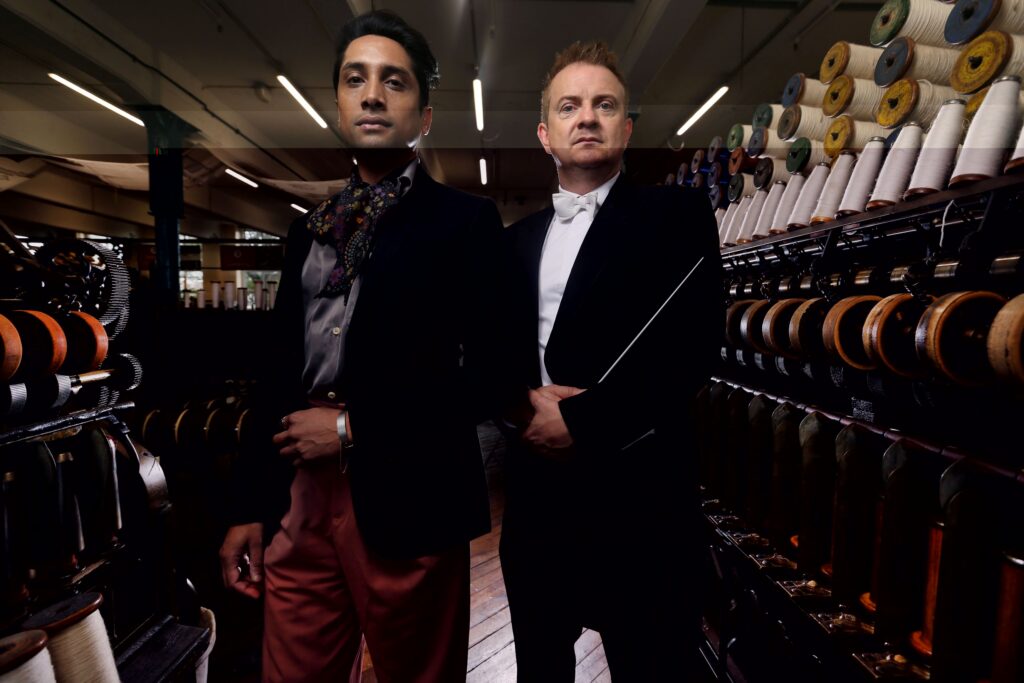 composer Ben Crick and libretto Kamal Kaan photographed at Bradford Industrial Museum. Photo credit: Lorne Campbell/Guzelian Photography.