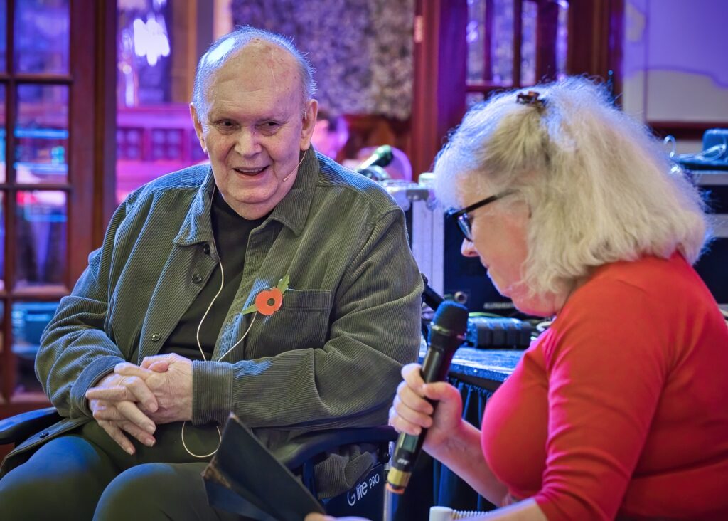 Alan Ayckbourn with Kate Fenton at the Whitby Literature Festival