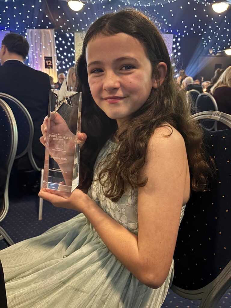 Matilda Firth receives Yorkshire Young Achiever Award